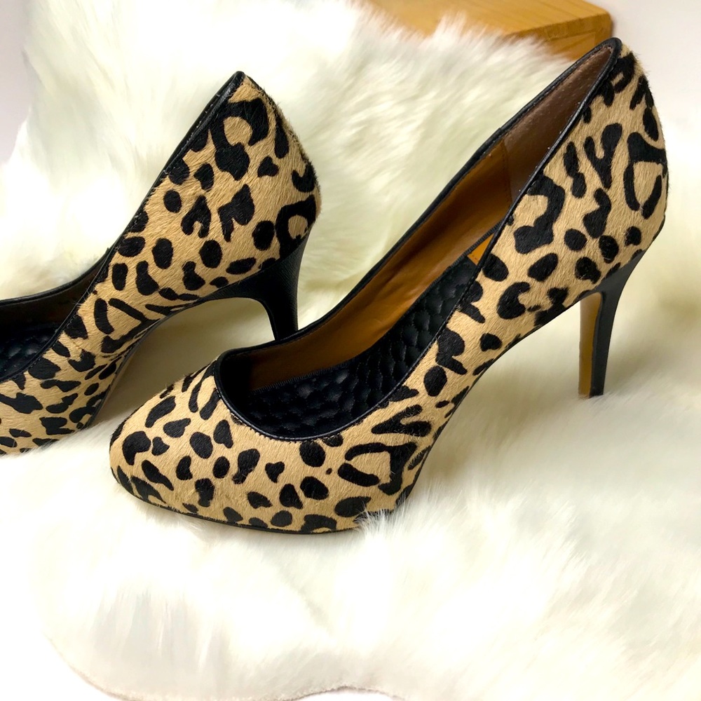 Dolce Vita leopard print fur heels size 8 - Picture 9 of 12